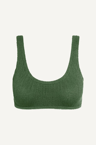 Coast Cotton Bralette Bikini Set - Dark Sage