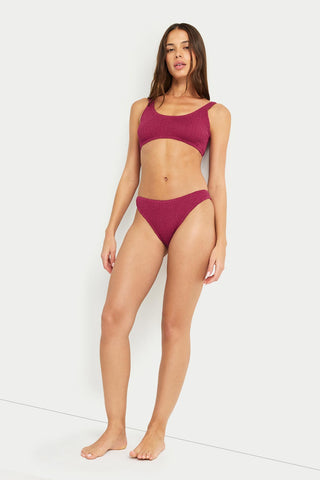 Coast Cotton Bralette Bikini Set - Ruby