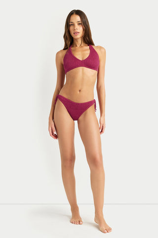 Coast Cotton Halter Bikini Set - Ruby