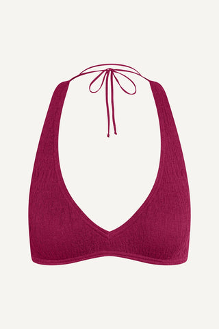 Coast Cotton Halter Bikini Set - Ruby