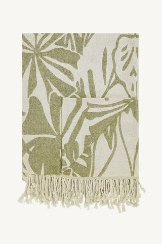 Siesta Beach Blanket - Olive Cotton