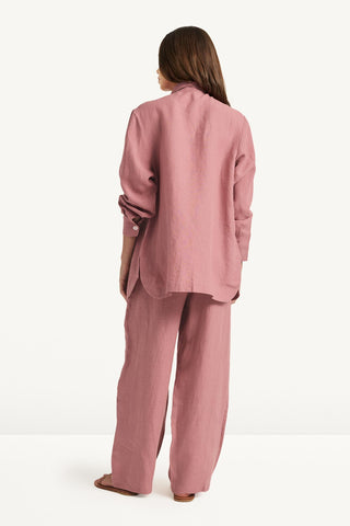 Nadia Shirt - Rosewood EcoLinen