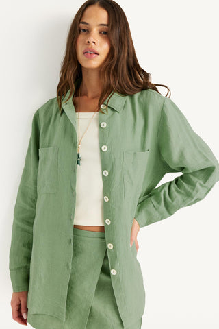 Nadia Shirt - Sage EcoLinen