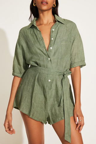 Playa Romper - Agave EcoLinen