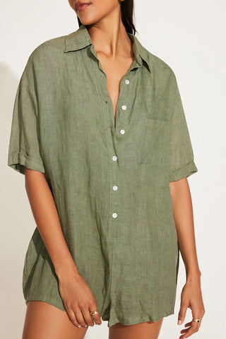 Playa Romper - Agave EcoLinen