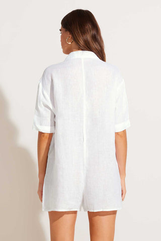 Playa Romper - White EcoLinen
