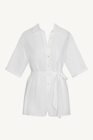Playa Romper - White EcoLinen