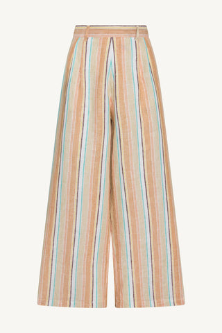 The Getaway Pant - Sand Dunes Stripe Linen