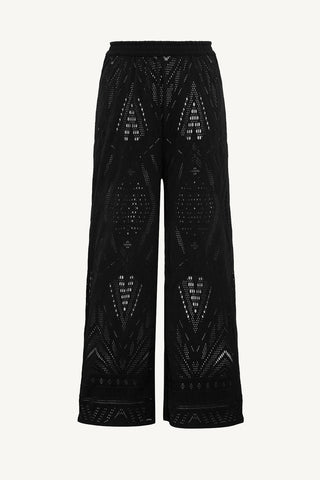 Farrah Pant - Black Calico Crochet