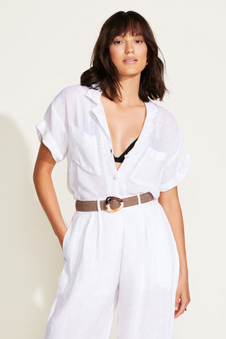 The Getaway Pant - White EcoLinen