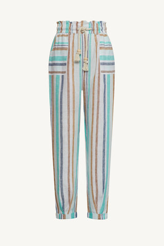 Avery Pant - Tidal Stripe EcoLinen
