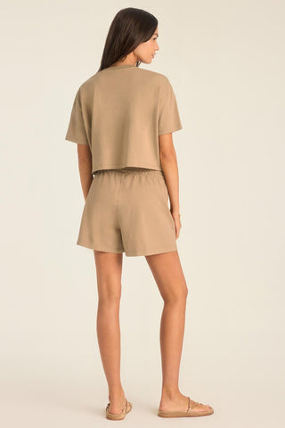 Coast Short - Latte Cotton Jersey