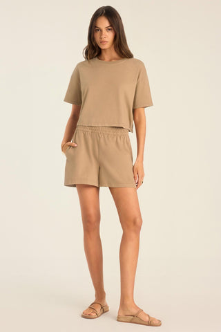 Coast Short - Latte Cotton Jersey
