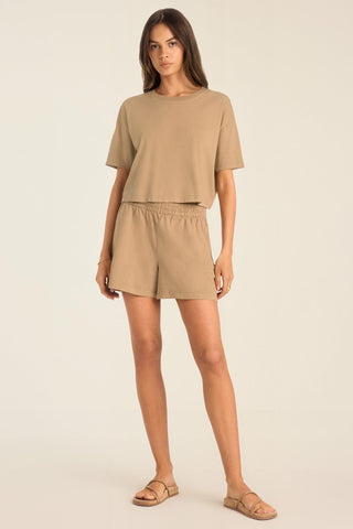Coast Short - Latte Cotton Jersey