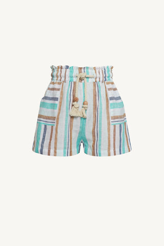 Avery Short - Tidal Stripe EcoLinen