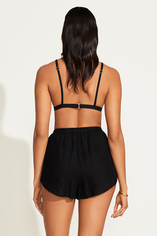 Tallows Linen Short - Black EcoLinen