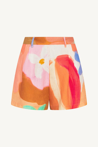 The Getaway Short - In Bloom Colorblock EcoLinen