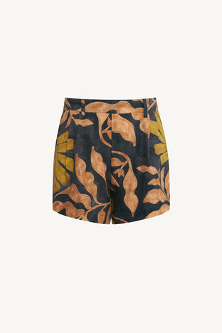 The Getaway Short - Kelp Flower EcoLinen