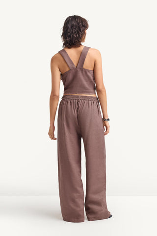 The Getaway Pant - Mocha EcoLinen