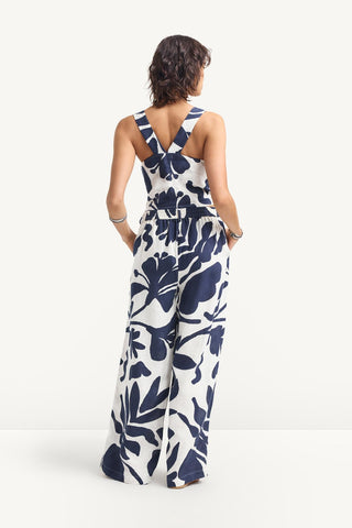 The Getaway Pant - Night Flower EcoLinen
