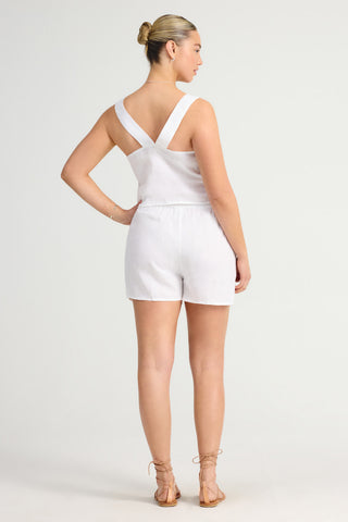 Tallows Crop Top - White EcoLinen