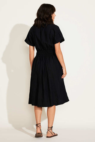 Playa Cut Out Dress - Black EcoLinen
