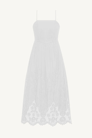 Flora Dress - White Beachside Broderie