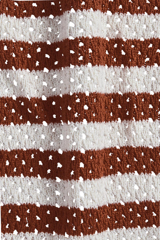 Marea Crochet Short - Red Ochre Stripe Crochet