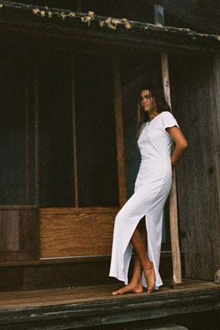 Coast Shirt Dress - White Cotton Jersey