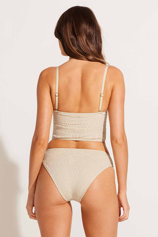 Harper Bandeau Top - Natural Calico Crochet