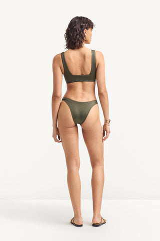 Mika Bralette Top - Olive EcoShimmer