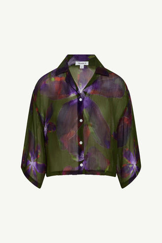 Petra Shirt - Watercolor Orchid Cupro Chiffon