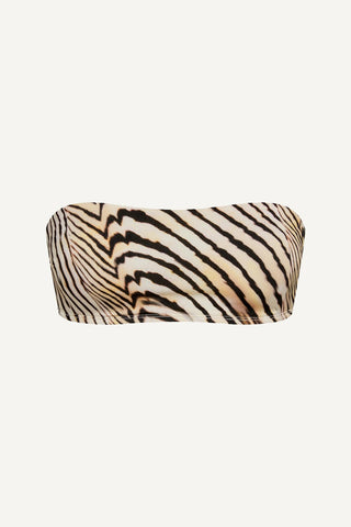 Nala Bandeau Top - Shell Stripe EcoShimmer