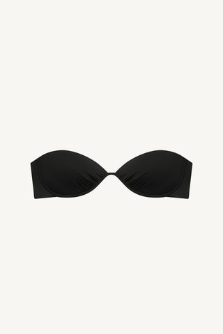 Mabel Underwire Bandeau Top - Black EcoLux
