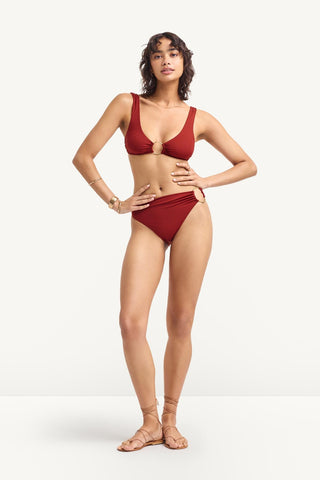 Skylar Top - Deep Madder EcoRib