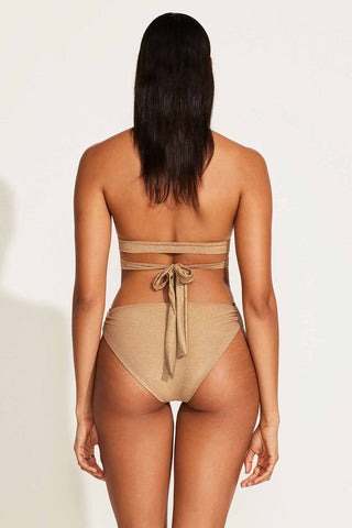 Sirena Wrap Top - Golden Glow Metallic