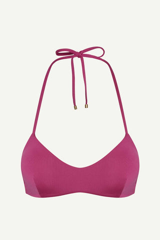Upcycled Scoop Bralette Top - Berry EcoLux