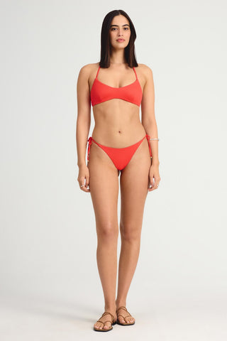 Upcycled Scoop Bralette Top - Ruby EcoTex