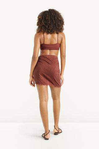 Soleil Sarong - Red Ochre Cotton Cupro