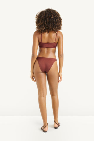 Terra Cutout Bralette Top - Red Ochre EcoShimmer