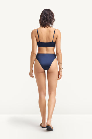 Terra Cutout Bralette Top - Midnight Indigo EcoShimmer