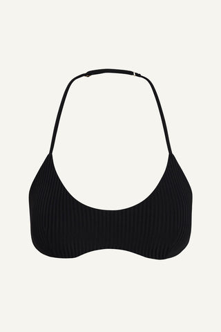 Sierra Bralette Top - Black EcoRib