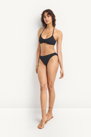 Sierra Bralette Top - Black EcoRib