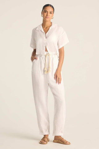 Avery Pant - Boardwalk Stripe EcoLinen