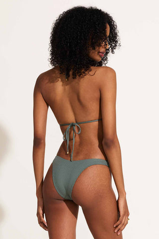 California High Leg Bottom - Sea Green EcoRib