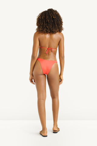 California High Leg Bottom - Coral EcoShimmer