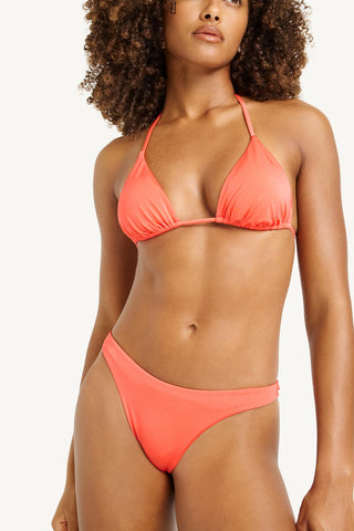 California High Leg Bottom - Coral EcoShimmer