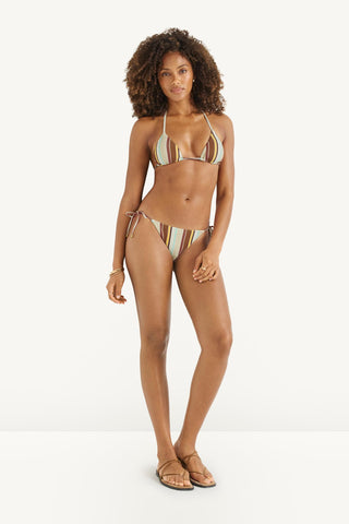 Gia Triangle Top - Sand Dunes Stripe Crepe