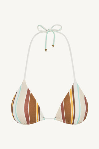 Gia Triangle Top - Sand Dunes Stripe Crepe