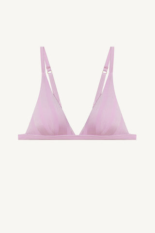 Moss Bralette Top - Orchid Shiny Stripe